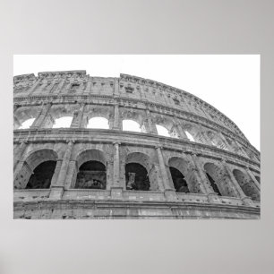 Colosseum Black en White Poster