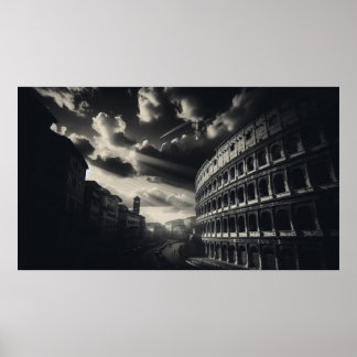 Colosseum Elegantie in zwart-wit Rome's Legacy Poster