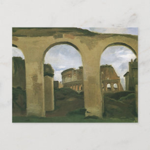 Colosseum gezien door de arcades in Rome, Italië Briefkaart