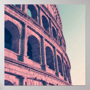 Colosseum in Rome. Monumentale driegelaagde Romein Poster