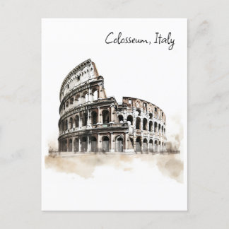 Colosseum, Italië schets Briefkaart