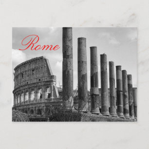 Colosseum Rome Italiaanse reisfoto zwart-wit Briefkaart