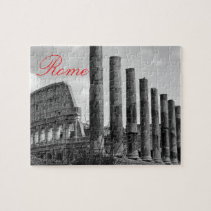 Colosseum Rome Italiaanse reisfoto zwart-wit Legpuzzel