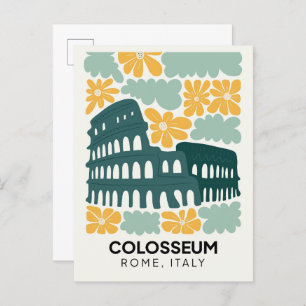 Colosseum Rome Italië abstracte reizen bloemsierku Briefkaart