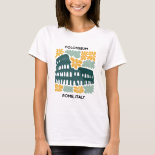 Colosseum Rome Italië abstracte reizen bloemsierku T-shirt