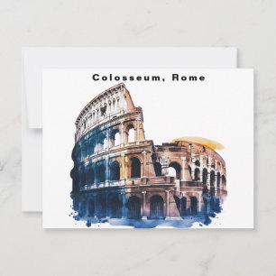 Colosseum Rome Italië Aquarel Briefkaart