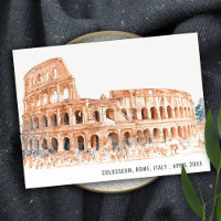 Colosseum Rome Italië Aquarel Italiaans Reizen