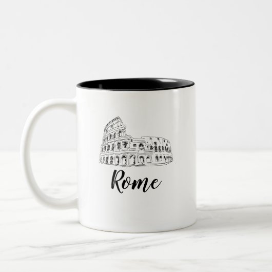Colosseum Rome Italië Art Two-Tone Coffee Mok (Links)