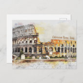 Colosseum Rome, Italië Briefkaart (Voorkant / Achterkant)