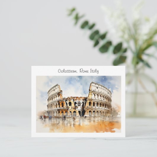 Colosseum - Rome Italië Briefkaart (Staand voorkant)