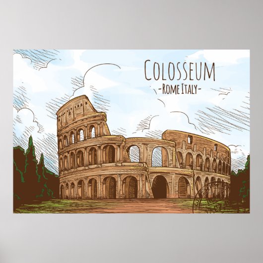 Colosseum Rome Italië Poster (Voorkant)