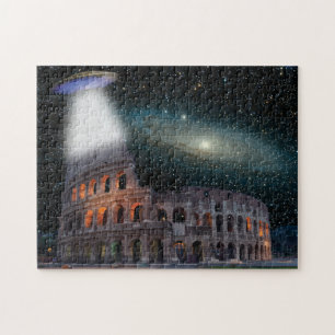 Colosseum Rome Italië voldoet aan ruimte en UFO Legpuzzel