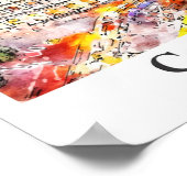 Colosseum Rome Italië Waterverf Schets Hand geteke Poster (Hoek)