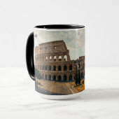 Colosseum Rome Italy Sunset Landscape Coffee Mug (Devant gauche)