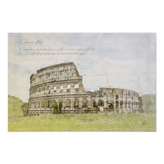 Colosseum Rome Perfect Poster (Voorkant)