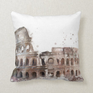 Colosseum Rome Vintage Art Coussin