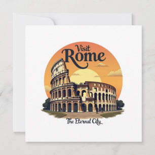 Colosseum Rome Vintage Reisontwerp Kaart