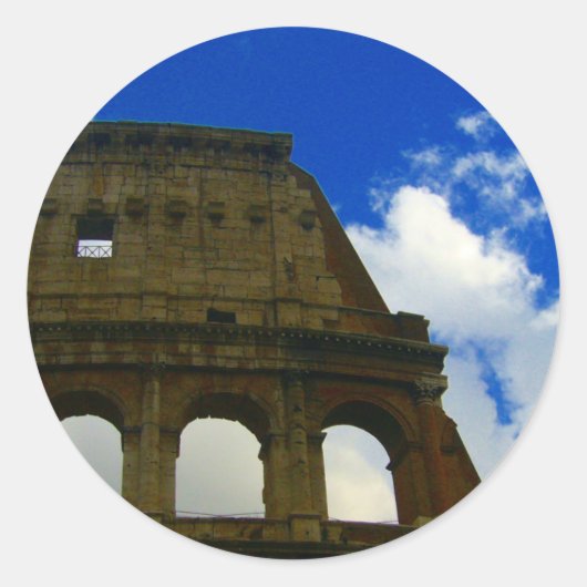 colosseum ronde sticker (Voorkant)