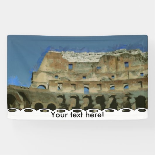 Colosseum schilderij, Rome Spandoek (Horizontaal)