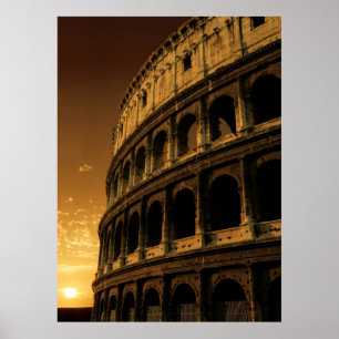 colosseum sunrise poster