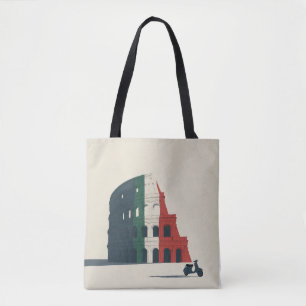 Colosseum Tricolore Schoudertas - Vespa Italiaans Draagtas