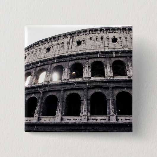 Colosseum Vierkante Button 5,1 Cm (Voorkant)