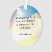 Colossiaans, 3:17, Christelijke Bijbelscripts, Ornament (voorkant)