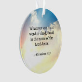 Colossian 3:17, Christian Bible Scripture, (devant)