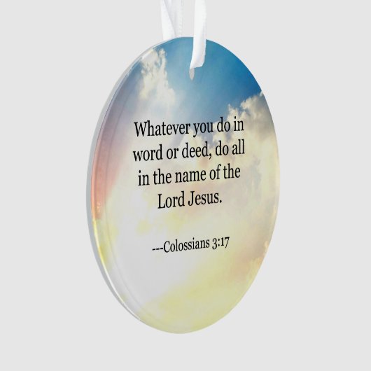 Colossian 3:17, Christian Bible Scripture, (devant)