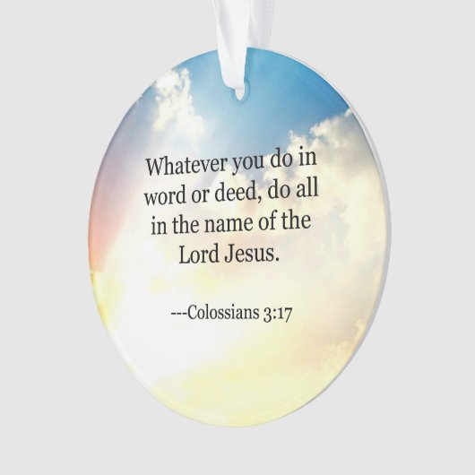 Colossian 3:17, Christian Bible Scripture, (devant)