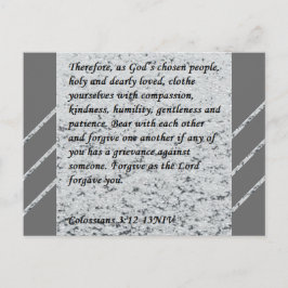 Colossians 3:12-13 Scripture Post Card Briefkaart