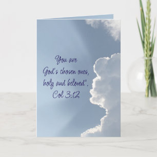 Colossians 3:12 Inspirerende Bijbelcitaat Blanco Kaart