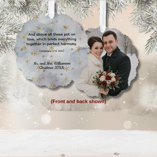 Colossians 3:14 Love and Harmony  Ornament Kaart