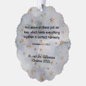 Colossians 3:14 Love and Harmony  Ornament Kaart (Links)