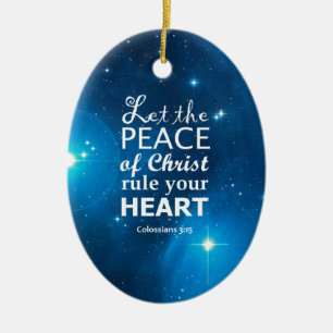 Colossians 3:15 keramisch ornament