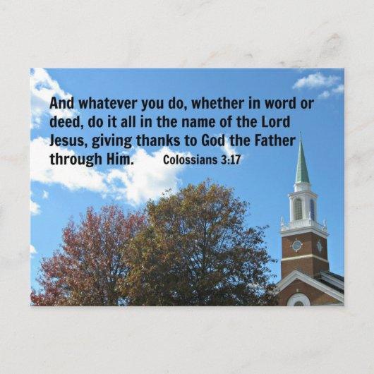 Colossians 3:17 En wat je ook doet, of... Briefkaart (Voorkant)