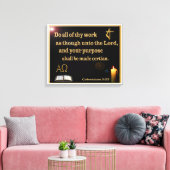 Colossians 3:23 Gewatteerd Canvas (Insitu (Woonkamer))