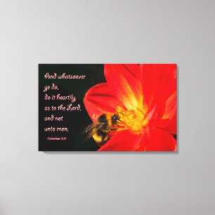 Colossians 3:23 op wandkunst canvas afdruk