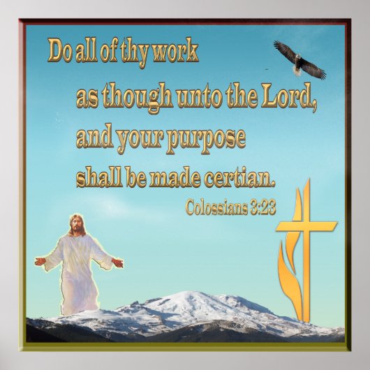 Colossians 3:23 posters (Voorkant)