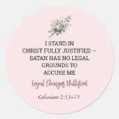 Colossiens 2:13-15 Christian Affirmation Sticker (Devant)