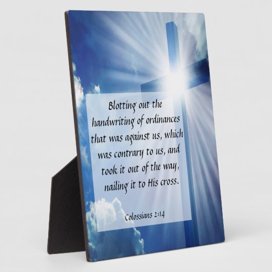Colossiens 2:14 Plaque (Côté)