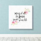 Colossiens 3:14 Impression de toile (Insitu (Plancher de Bois))