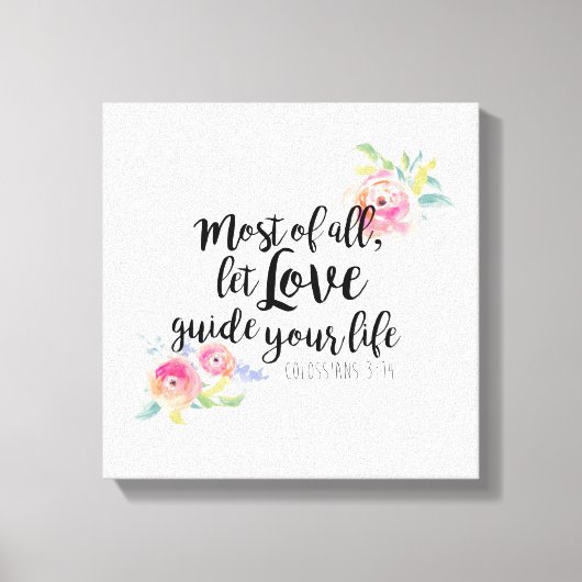 Colossiens 3:14 Impression de toile (Recto)