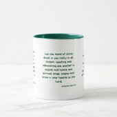 Colossiens 3:16 KJV Bible Verse Mug à deux tons (Centre)