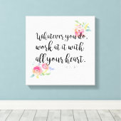 Colossiens 3:23 Impression de toile (Insitu (Plancher de Bois))