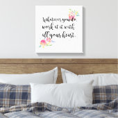 Colossiens 3:23 Impression de toile (Insitu(Chambre))