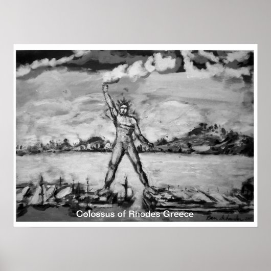 Colossus of Rhodes Greece by Ben Schneider Poster (Voorkant)