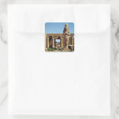 Colossus van Ramses II: standbeeld van Ramses Vierkante Sticker (Tas)