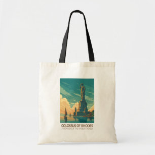 Colossus van Rhodos Zeven Wereldwonderen Kunst Tote Bag