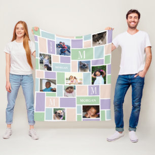 Colour Block Fun Pastels Modern Chic 10 Foto Fleece Deken